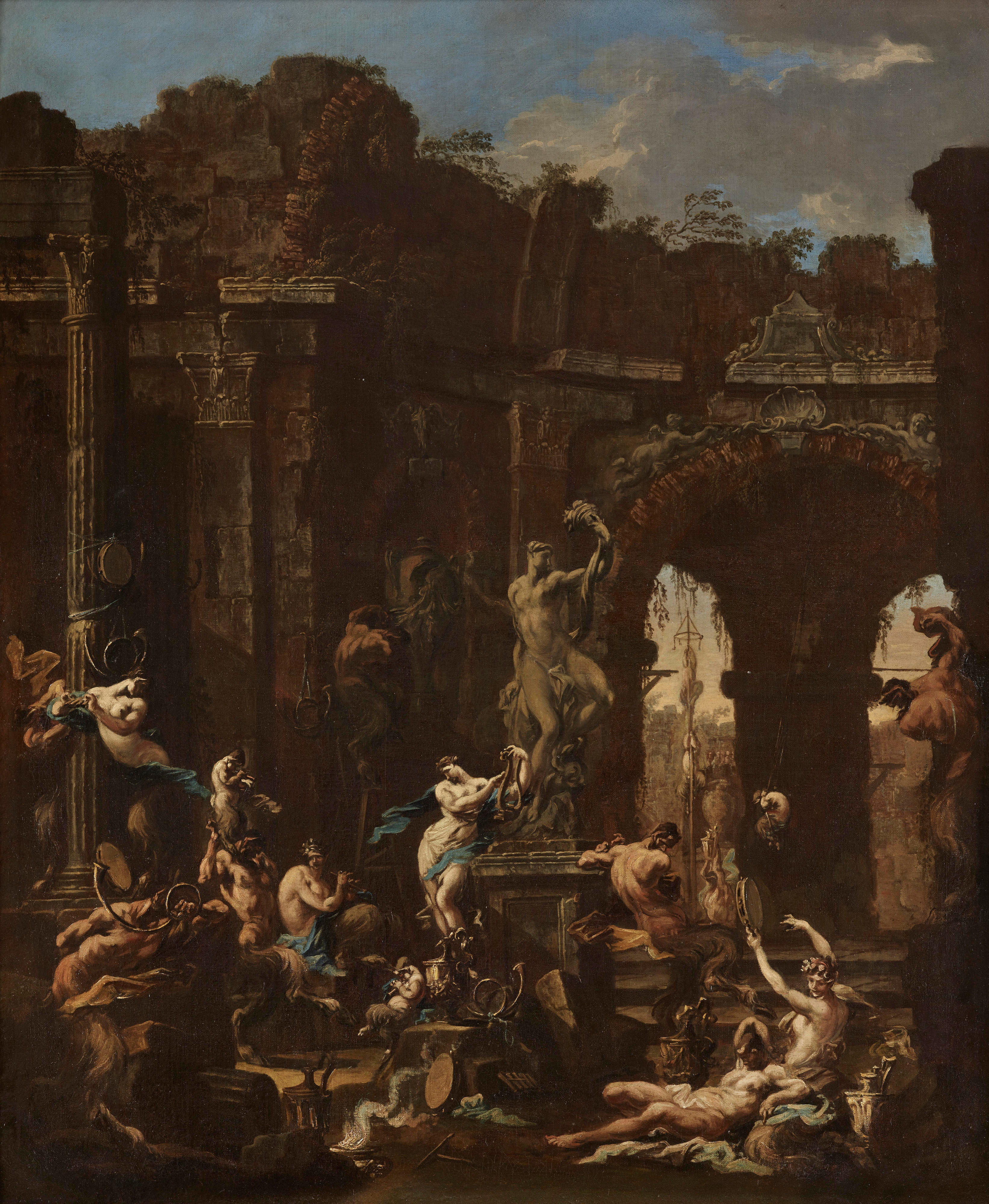 Bacchanal with satyrs and nymphs